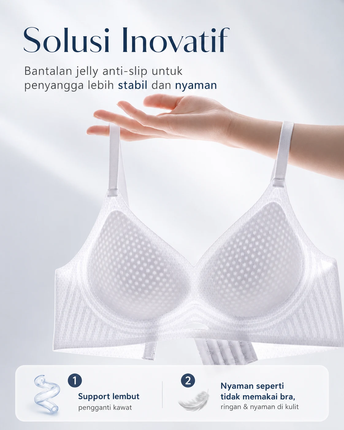 EDRAME bra tanpa kawat 2510 dengan material lembut dan cup 3D — detail 7