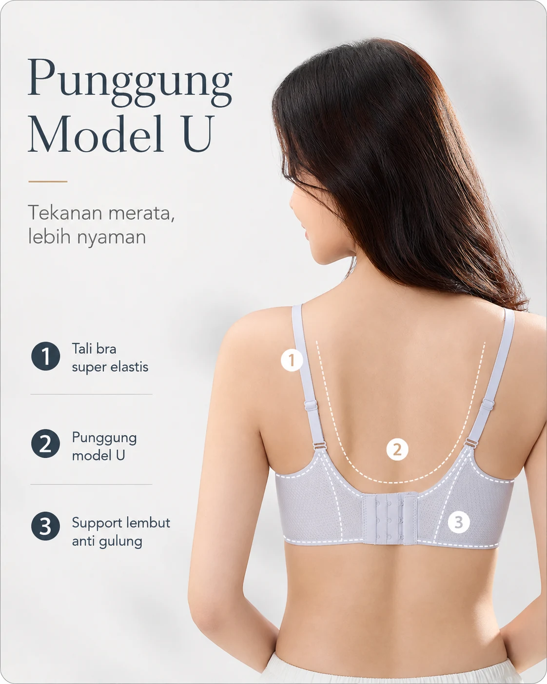 EDRAME bra tanpa kawat 2510 dengan material lembut dan cup 3D — detail 11