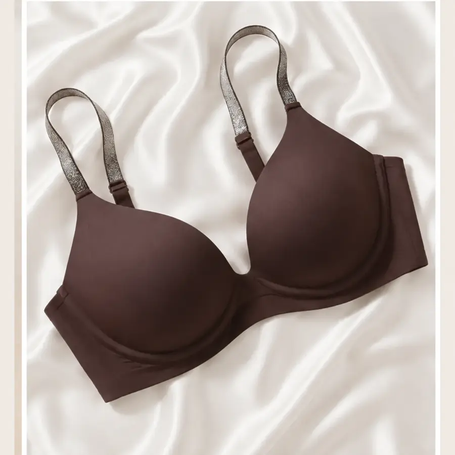 EDRAME bra push up tanpa kawat 99128 dengan cup 3D dan tali berkilau — tampilan produk